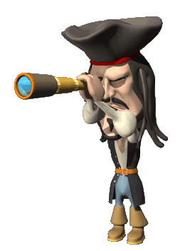 GIF animado (72445) Pirata mirando por telescopio