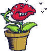 GIF animado (73096) Planta carnivora roja