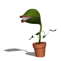 GIF animado (73097) Planta carnivora saltando