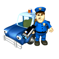 GIF animado (72470) Policia con megafono