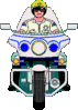 GIF animado (72483) Policia en una motocicleta