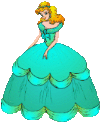 GIF animado (70855) Princesa vestido verde