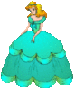 GIF animado (70855) Princesa vestido verde