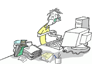 Imagen GIF de Programador escribiendo a ordenador animado