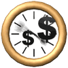 GIF animado (62273) Reloj simbolos dolar