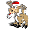 GIF animado (61304) Reno santa claus
