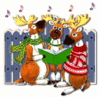 GIF animado (61754) Renos cantando villancicos