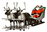 GIF animado (61313) Renos papa noel