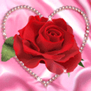 GIF animado (72999) Rosa con corazon de diamantes