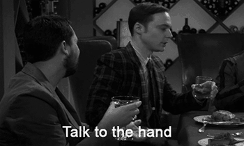 GIF animado (75023) Sheldon habla a la mano