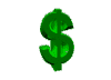 GIF animado (62282) Signo dolar verde girando