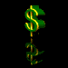 GIF animado (62283) Signo dolar verde negro
