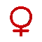 GIF animado (70859) Signo femenino rojo
