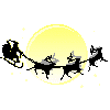 GIF animado (61036) Silueta trineo papa noel