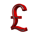 GIF animado (62234) Simbolo libra esterlina roja