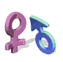 GIF animado (72775) Simbolos masculino femenino