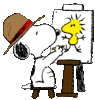GIF animado (71837) Snoopy dibujante