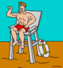GIF animado (72628) Socorrista musculoso