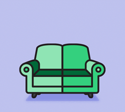 GIF animado (63810) Sofa verde