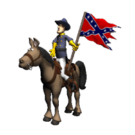 GIF animado (72668) Soldado a caballo con bandera