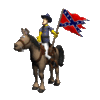 GIF animado (72668) Soldado a caballo con bandera