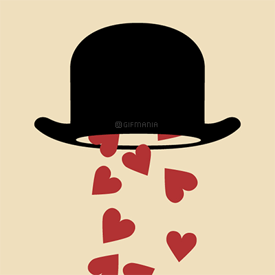 GIF animado (65749) Sombrero corazones