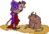 GIF animado (72684) Torero con toro gordito