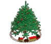 GIF animado (64730) Tren juguete arbol navidad