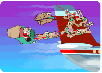 GIF animado (61039) Trineo atrapado avion