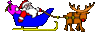 GIF animado (61045) Trineo colorido papa noel