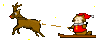 GIF animado (61063) Trineo papa noel ardilla