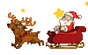 GIF animado (61068) Trineo papa noel estrellas