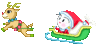 GIF animado (61076) Trineo papa noel pequeno