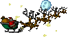 GIF animado (61092) Trineo santa claus volando