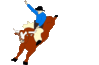 GIF animado (70639) Vaquero montando toro