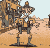 GIF animado (72719) Vaquero sacando sus pistolas