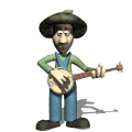 GIF animado (70647) Vaquero tocando banjo