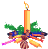 GIF animado (61623) Vela con dulces de navidad