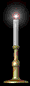 GIF animado (63599) Vela encendida negro