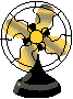 GIF animado (63392) Ventilador aspas doradas