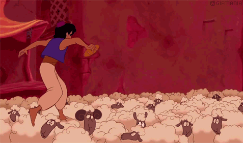 GIF animado (81370) Aladdin ovejas
