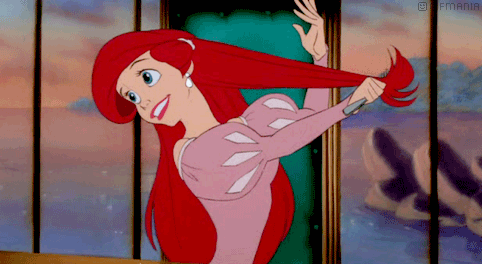 GIF animado (83600) Ariel peinandose tenedor