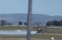 Imagen GIF de Avion aterriza al reves animado