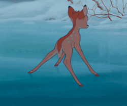 GIF animado (81782) Bambi hielo