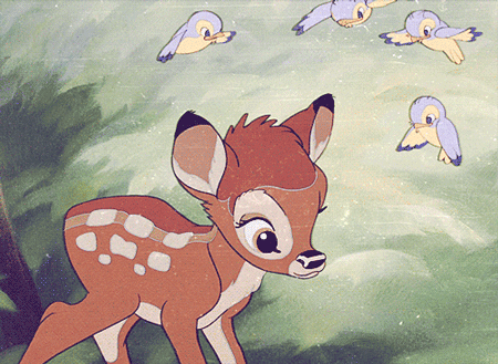 GIF animado (81785) Bambi pajaritos