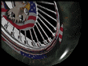 GIF animado (79419) Bandera americana en una rueda de moto