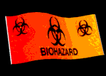 GIF animado (79468) Bandera riesgo biologico