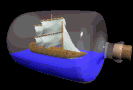 GIF animado (78296) Barco navegando en una botella