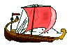 GIF animado (78305) Barco vikingo con olas