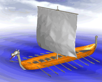 GIF animado (78309) Barco vikingo en d remando